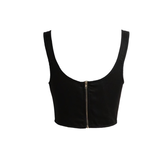 Black Lace Up Corset Belt w/ Back Zipper – Adjustable Waist cincher style - Picture 4 of 13